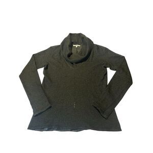 Hache Women's US8 Turtleneck Sweater Wool Italian Olive Green Sz 44 Sheer KL12-2